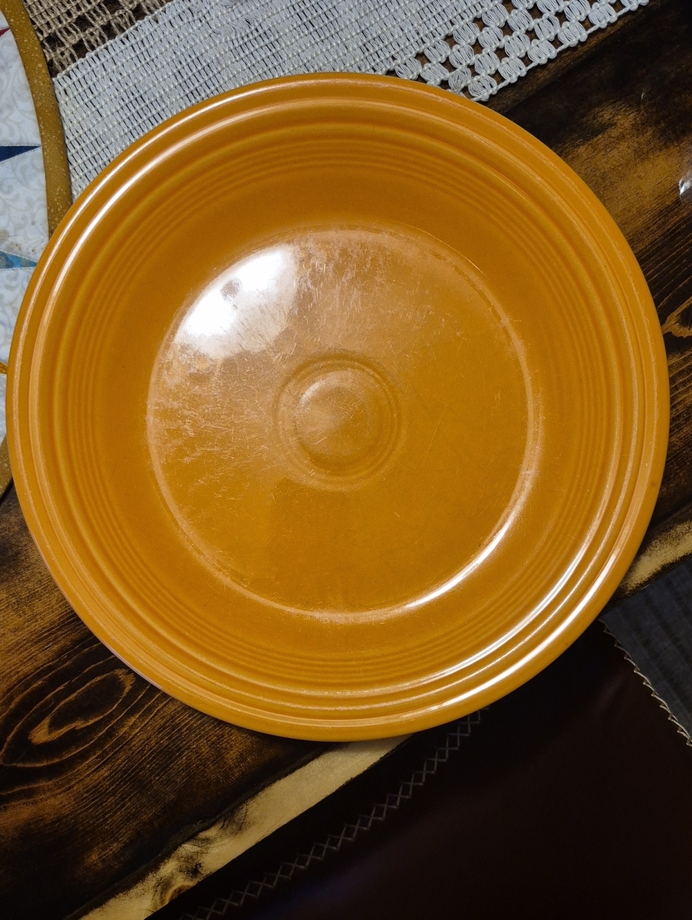 Fiestaware Orange Glazed Stoneware Dinner Plate